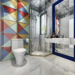 Mirror and Glass installation in Bathroom at AL QUOZ DUBAI