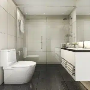 Mirror and Glass installation in Bathroom at AL QUOZ DUBAI
