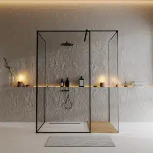 Bathroom glass and mirror by Ahmad Glass Works