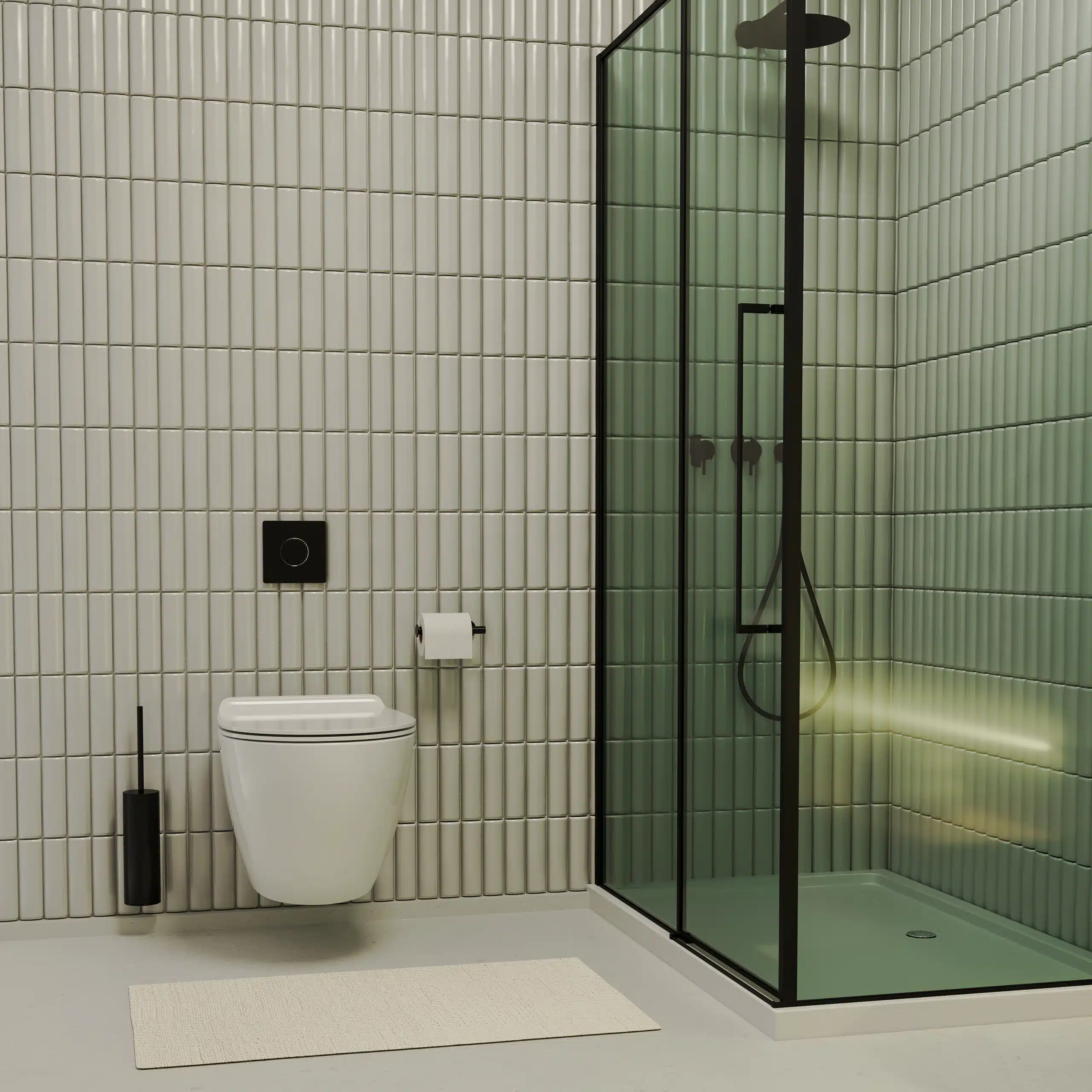 Mirror and Glass installation in Bathroom at AL QUOZ DUBAI
