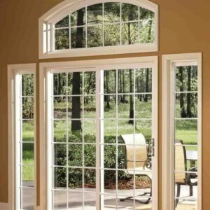 Elegant Double glass door with stainless steel handle in Dubai home at Al Quoz