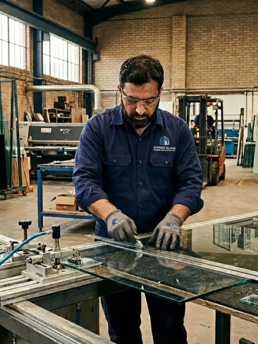 Professional aluminium and glass experts Dubai workshop in Al Quoz