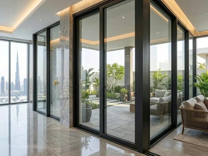 Aluminium doors and windows installation Dubai by Ahmad Glass Works