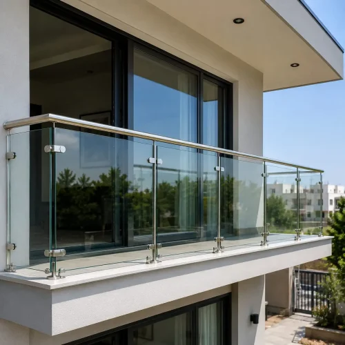 Premium balcony glass railing installation in Dubai