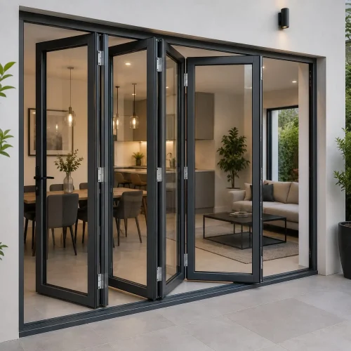 Premium bi-fold aluminium doors for luxury villa in Dubai