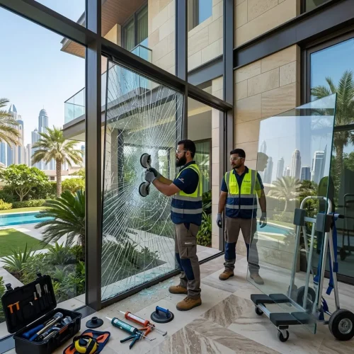 Same-day broken glass replacement service in Dubai