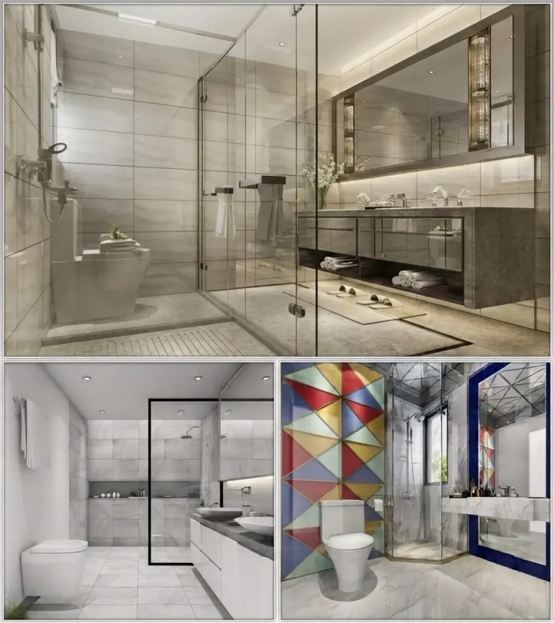Shower Glass Partition Dubai Installation by Ahmad Glass Works