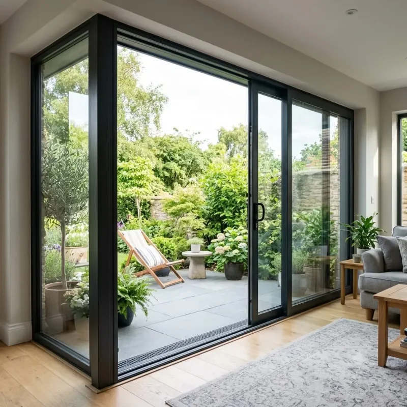 Sliding aluminium doors installed for luxury villa in Dubai
